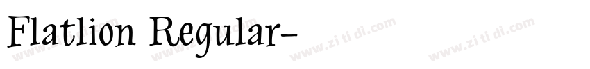 Flatlion Regular字体转换